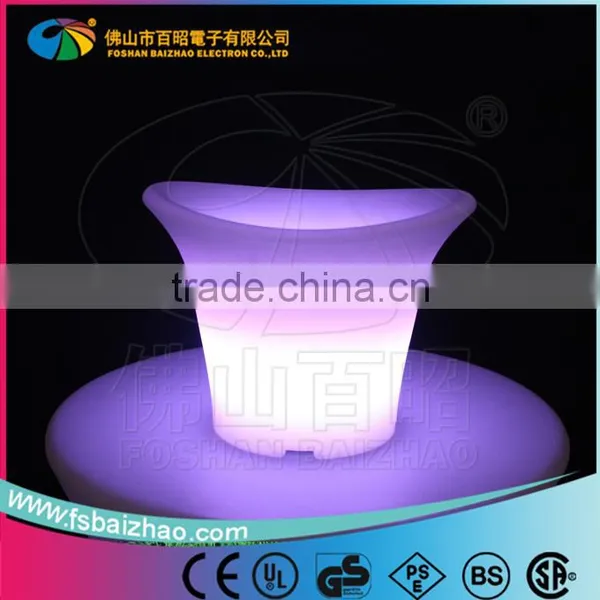 Durable LED Ice Bucket For Beer / Lighting Wine Cooler Pot With Shining Light