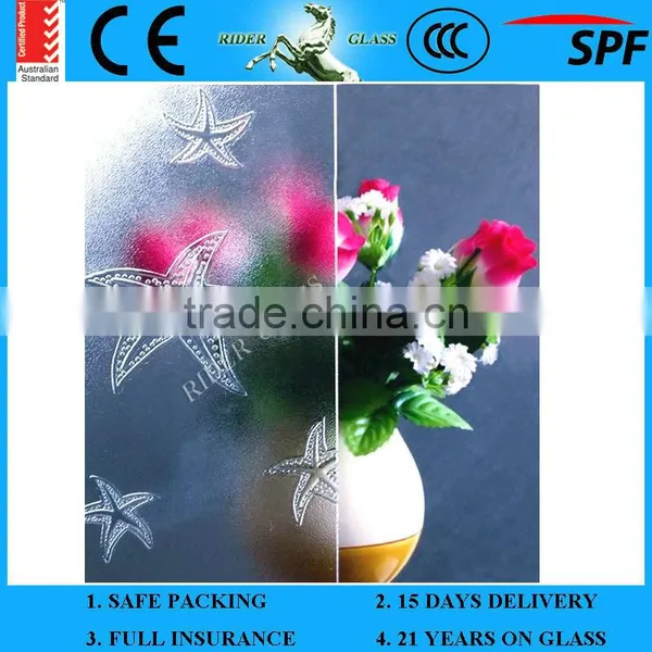 3.5mm Patterned/Rolled/Figured Glass(Gonshi; Rose; Raindown; Diamond; Mistlite; Oceanic; Chinchilla) photo-6