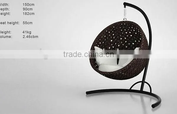 2017 Sigma Indoor Outdoor Rattan Hanging Egg Shaped Wicker Chairs