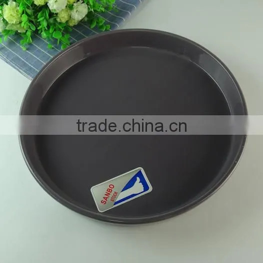New Design Restaurant Ceramic Pizza Plate Wholesale Black Glazed Porcelain Round Plate photo-2