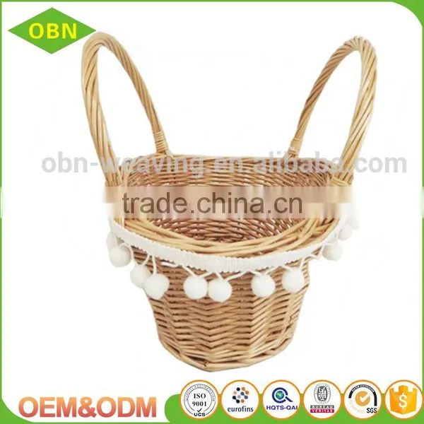 China Factory Sales Cheap Handmade Oval Willow Wicker Empty Easter Gift Basket photo-4
