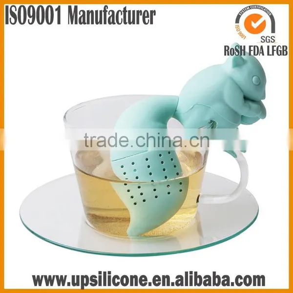 FDA Silicone Material Convenient Tea Strainer Cute Squirrel Filter Tea Infuser Accessories photo-3