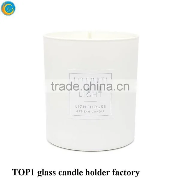 Matte Black White Glass Candle Holder With Wooden Lid photo-6