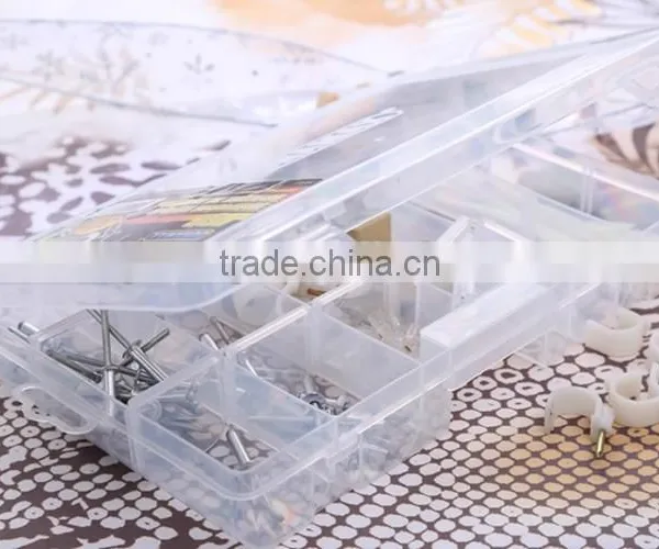 Hot Sale Transparent Plastic Storage Boxes Screws and Nails/ Clear Plastic Storage Container Nail Divider photo-2