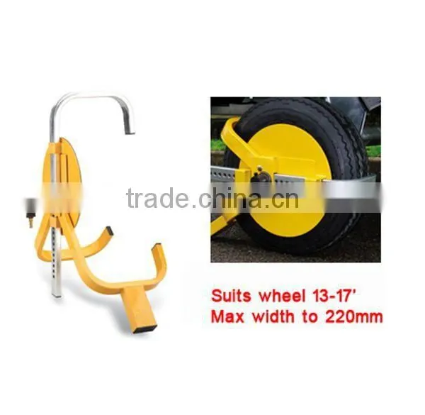 A1973 Security Universal 13" - 17" Caravan Trailer Full Wheel Clamp Tyre Lock photo-4