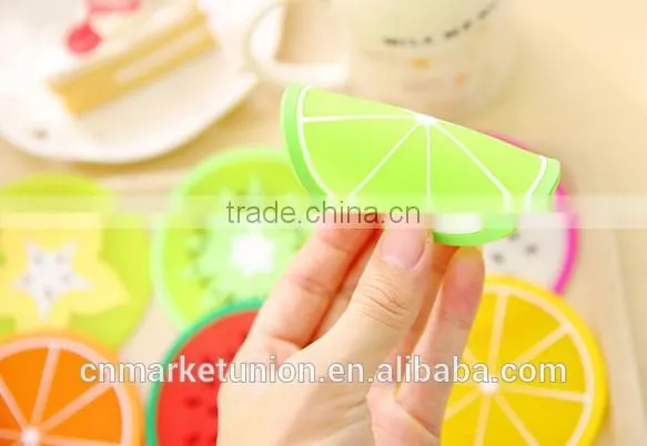 2017 New Hot Fruit Silicone Cup Mat With Good Quality so Cute and Cheap photo-4