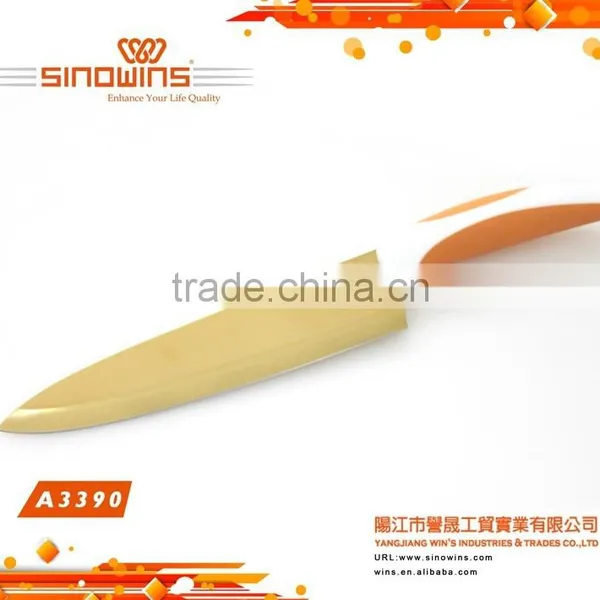 A3390 New Design 5pcs Colorful Titanium Blade 5pcs Stainless Steel Knife Set photo-5