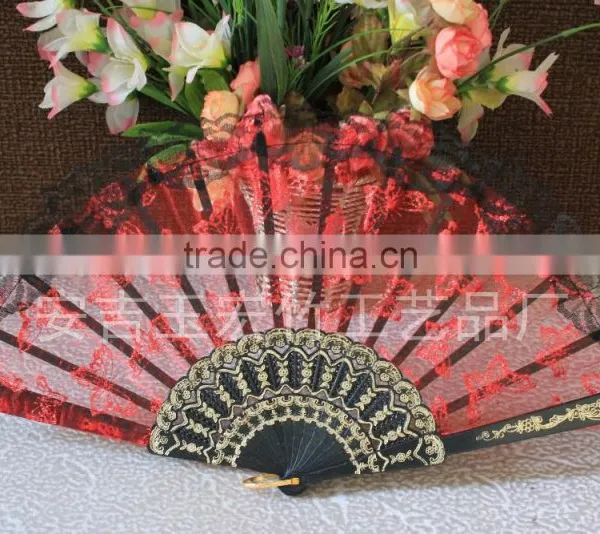 Spanish Style Lace Plastic Hand Fan photo-3