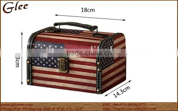 Colorful Painting Wooden Box Timber Strong Wooden Chest photo-3