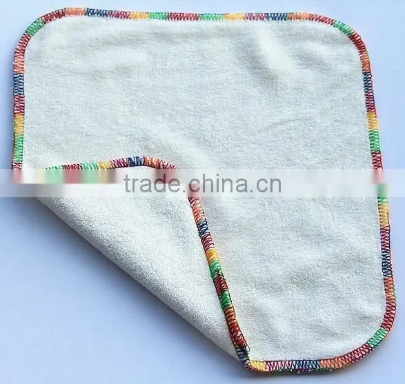 100% Baby Bamboo Wipes, Reusable Baby Wipe Andcolorful Edge Bamboo Cloth Wipe photo-2