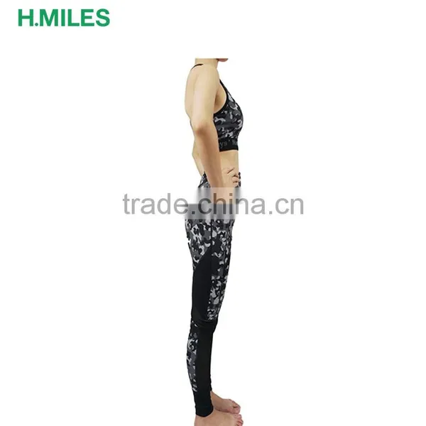 Female Elastic Exercise Tights Fitness Running Trousers Slim Leggings photo-3
