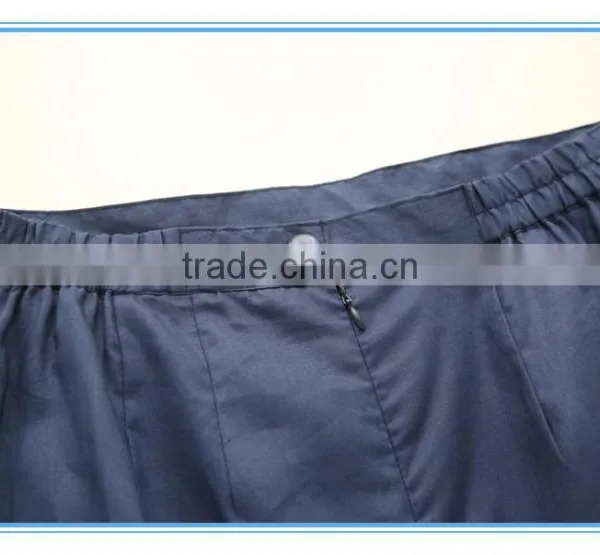 Linen Long Sleeve Royal Formal Women Skirt Suit With Organza Fabric photo-6