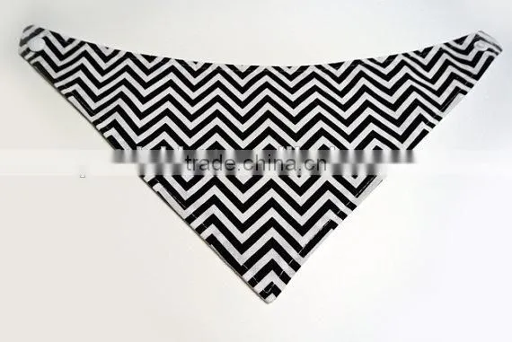 Grey and White Polka Dot Baby Bibs Factory Wholesale Baby Chevron Cotton Infant Bibs photo-4