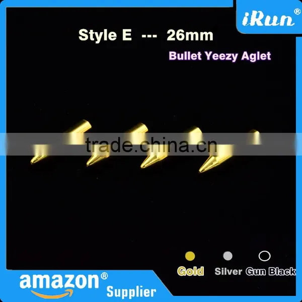 (MOQ:100pcs) Mixed Color Yeezy Lace Bullet Aglets - Yeezy Shoelaces Metal Bullet Endings - 26mm Bullet Metal Ends Aglet Tip photo-4