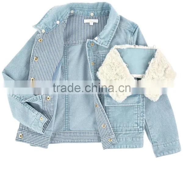 Fashion New Design Bomber Jacket Wholesale Denim Children Winter Jacket photo-3