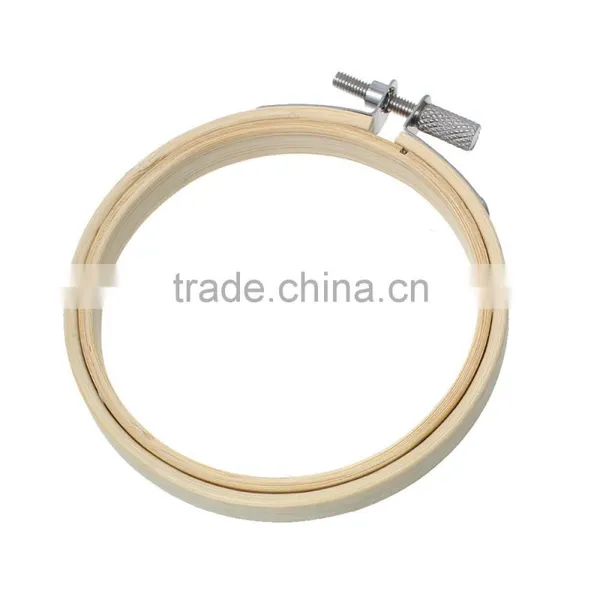 Craft Tools Cross Stitch Supplies Circle Round Natural Bamboo Embroidery Hoops photo-5