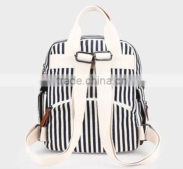 Double Shoulder Customer Print Canvas Back Pack for Women photo-4