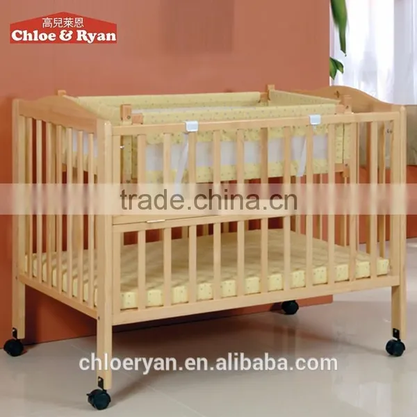 Wholesale Solid Wood Multifunction High Quality Bed Baby Cribs