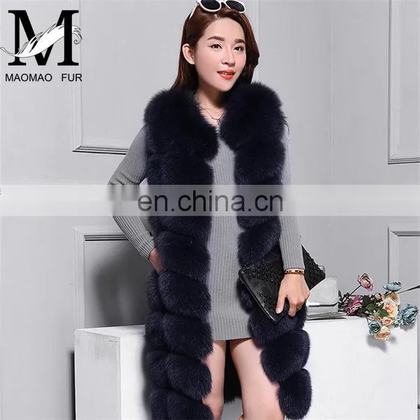 China Supplier Winter Fashion Women Fox Vest Genuine Natural Italian Fur Vest photo-5