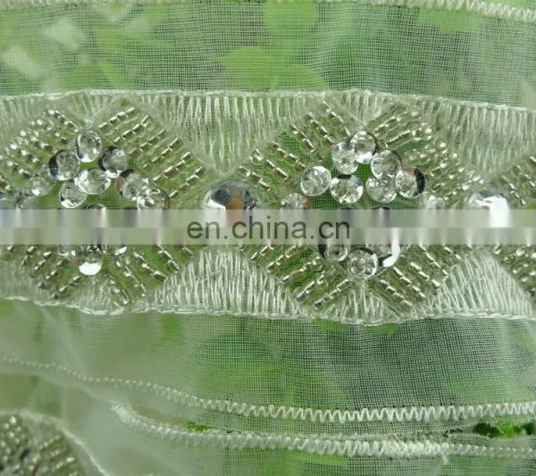 2015 Fashion Crystal Applique Rhinestone Appliques Trimming for Wedding Dress photo-5