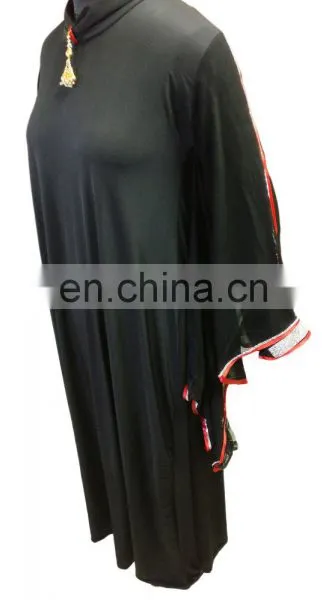 Dubai Burkha Designs 2017 / Arabic Islamic Wear Abaya 2017 / Plain Strip Abhaya Burqa (dubai Abaya 2017) photo-5