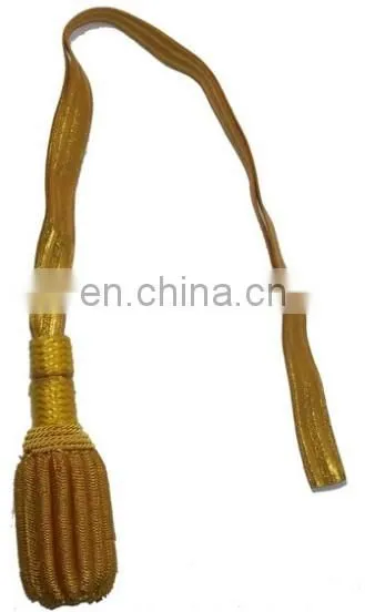 Leather Strap Sword Knot Portepee | Golden Sword Knots | German Sword Knot | Portepee Sword Knot | Uniform Accoutrements photo-6