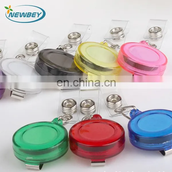 Custom Logo Colorful Cool Round Retractable id Vinyl Badge Holder photo-2