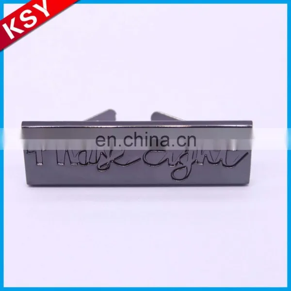 Custom Metal Garment Clothing Labels With Engraved Logo photo-6