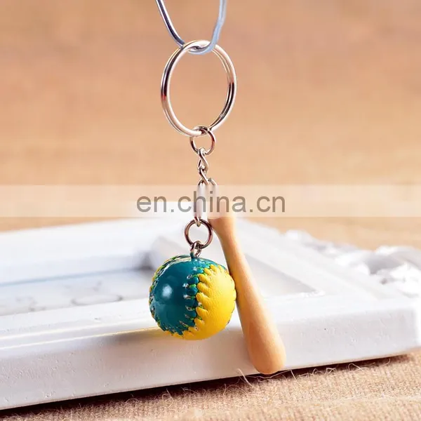 Custom Key Holder Ball Baseball Key Chain Keyring 3d Mini Baseball Keychain for Sport Professional Gifts photo-2