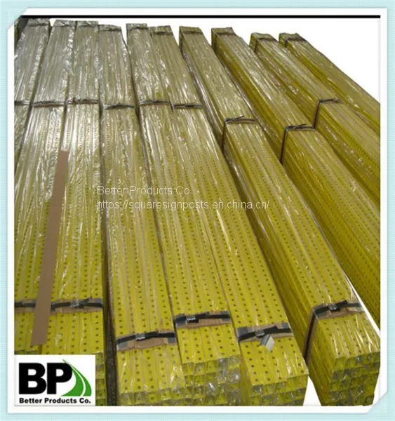 Steel Perforated Green Painted Square Post photo-4