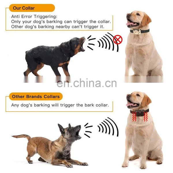 Custom Rechargeable Training Collar Control Anti Barking Control Dog Collar photo-3