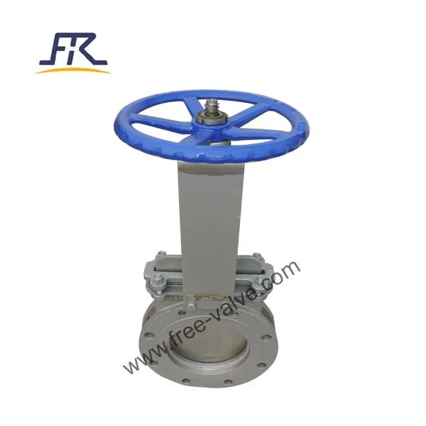 Hand Wheel Operation Soft Seal Resilient Seat Ductile Iron PN10 Knife Gate Valve photo-3