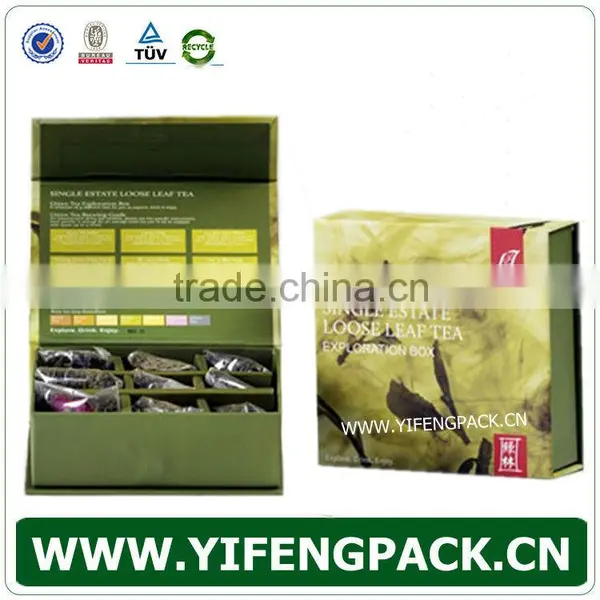 2016 Deluxe Matt Black Tea Box Recycled Paper Stamping Logo Packing Cardboard Boxes Wholesale photo-3