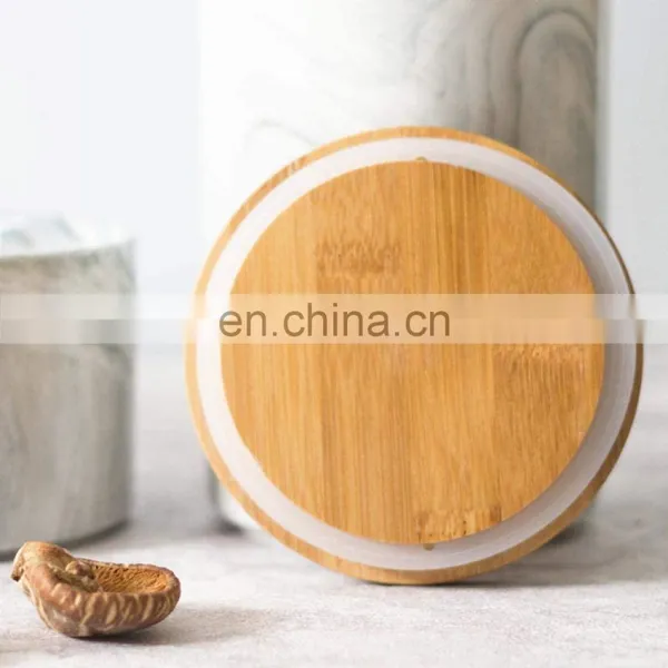 Luxury Marble Empty Ceramic Sugar Salt Coffee Bean Tea Candle Canister Jar With Lid photo-4