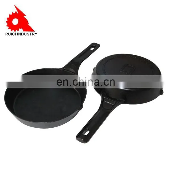 Enamel 10 Inch Fry Pan CNC Machined Pre-seasoned Cast Iron Skillet Pan photo-4