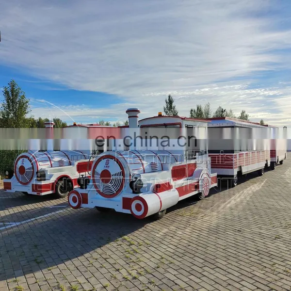58 Seats Diesel Type Trackless Train Park Tourist Train Without Rail photo-5