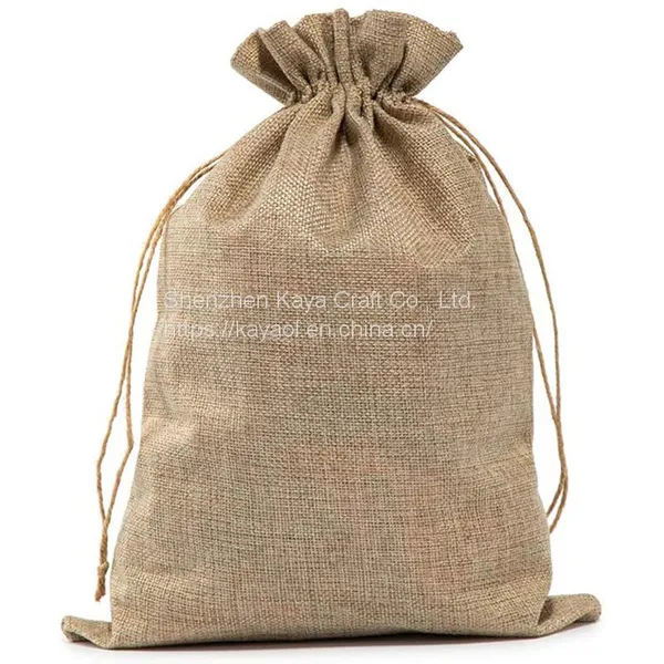 Fashionable Drawstring Bag Mesh Bag, Linen Drawstring Bag