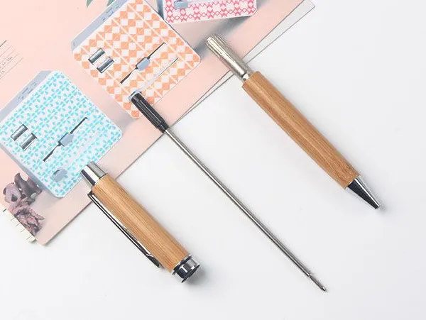 Customized LOGO Bamboo Pen With Metal Parts and Black Ink for Company Gift, Exhibition Use photo-2