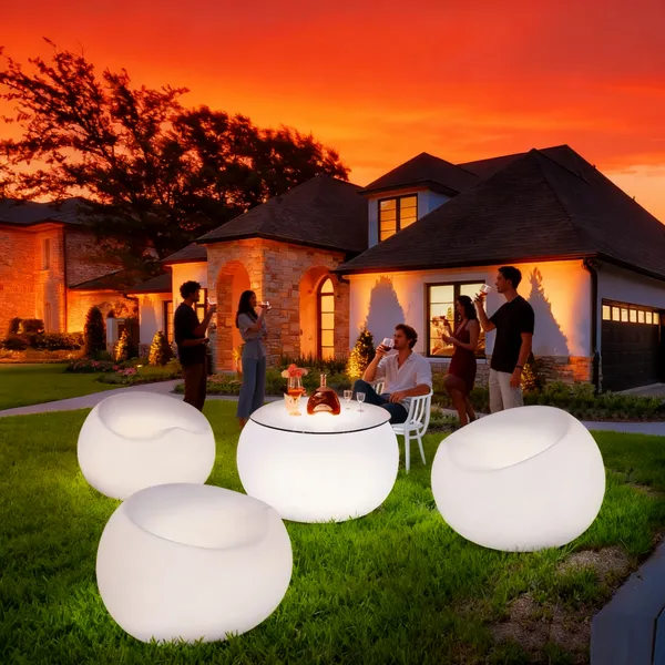 Heavy Duty PE Plastic LED Chair for Outdoor Events, Waterproof Glow Furniture for Party, Bar, or Wedding – Stackable & Fade Resistant photo-4