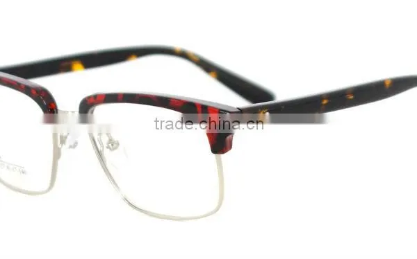 Acetate Square Spectacles Half Frame Vintage Glasses photo-3