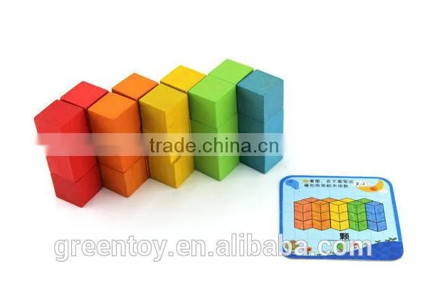 Wooden Educational Toy Blocks Wooden Cubes photo-4