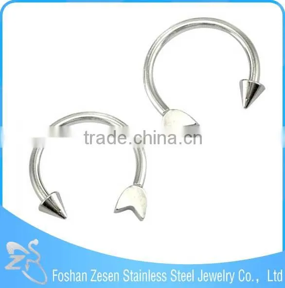 Forever Fashion Stainless Steel Horseshoe Circular Rainbow Nose Rings photo-3