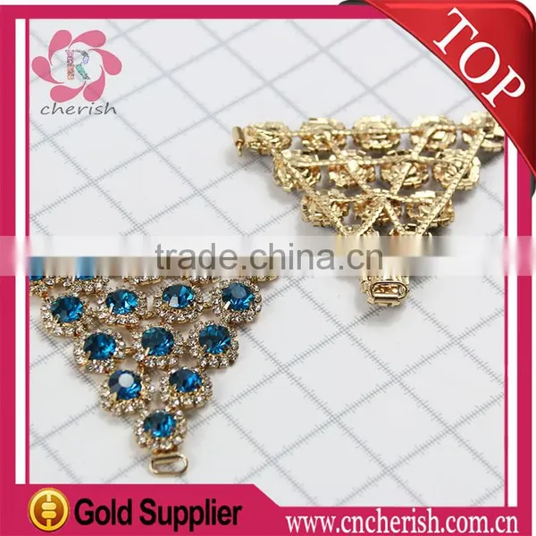 Fashion T Shape Rhinestone Shoe Ornaments With Blue Eyes photo-6