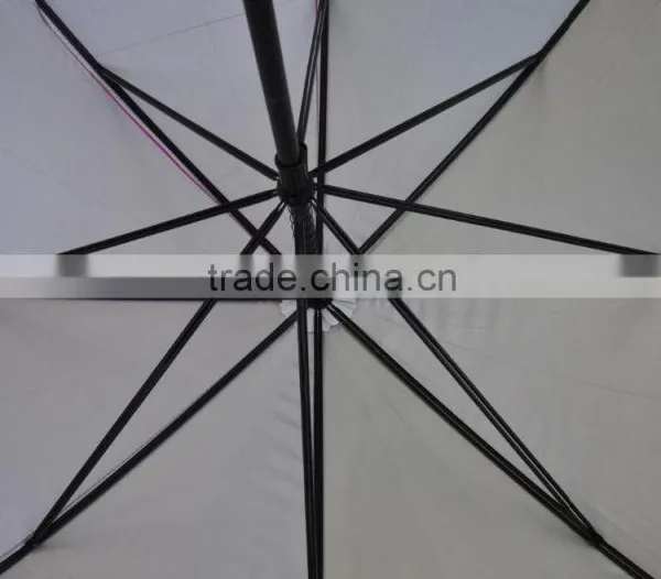 Auto Open High Quality Silver Coated UV Protective Cheap Promotional Custom Stick Umbrella photo-3