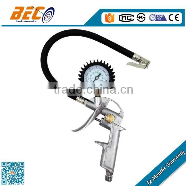 BECO Economic Silver Tire Air Inflator With Self Lock Air Chuck