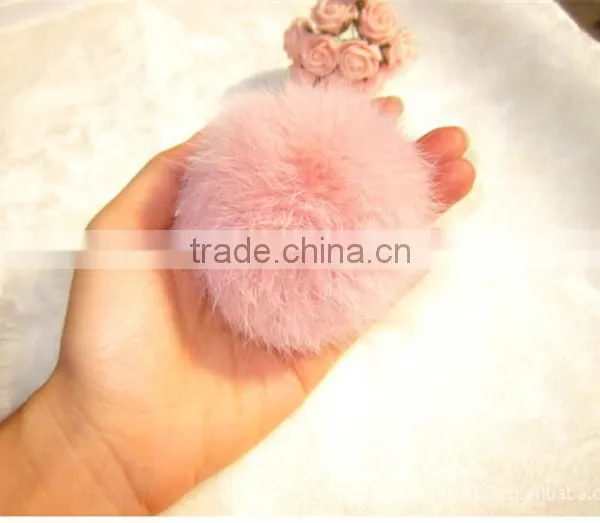 Geniune Rabbit Fur Ball Keyrings Fur Accessories