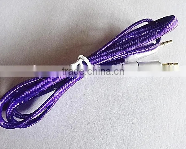 Manufacture DC3.5 Flat Braid Metal Audio Cable photo-2