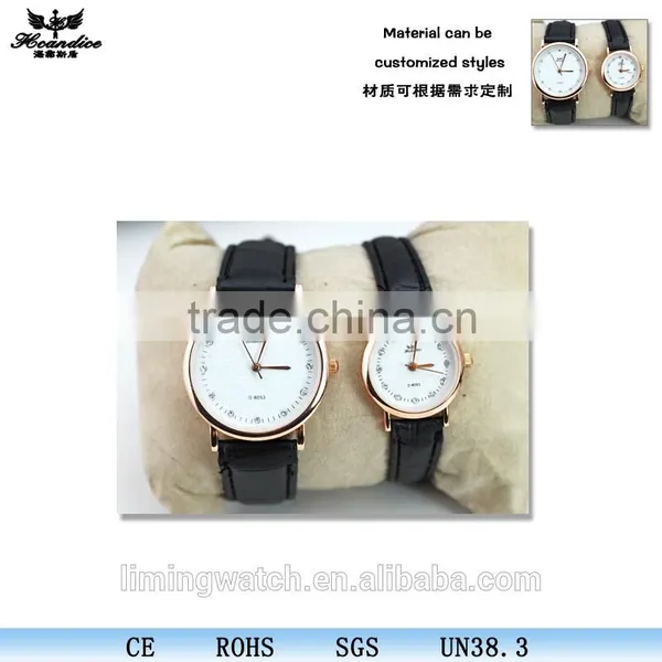 Leather Japan Quartz Wrist Watches for Couples