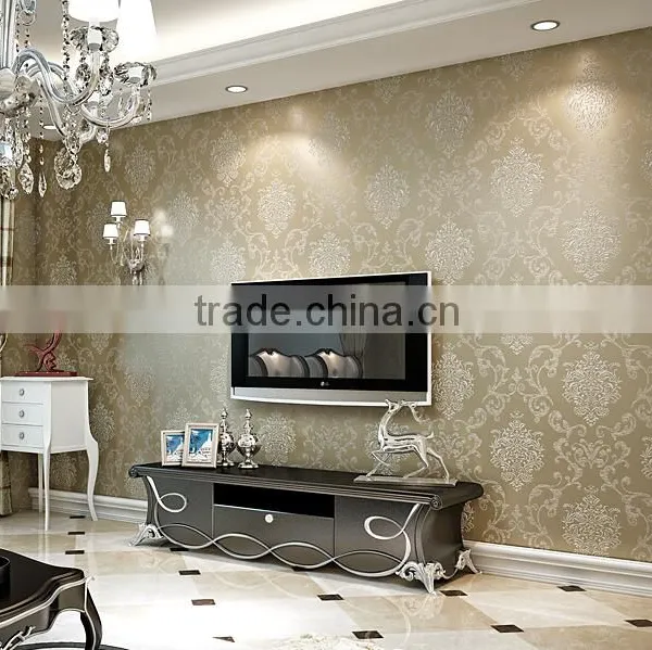 European Home Bedroom Decorating 3d Textured Wallpaper photo-6