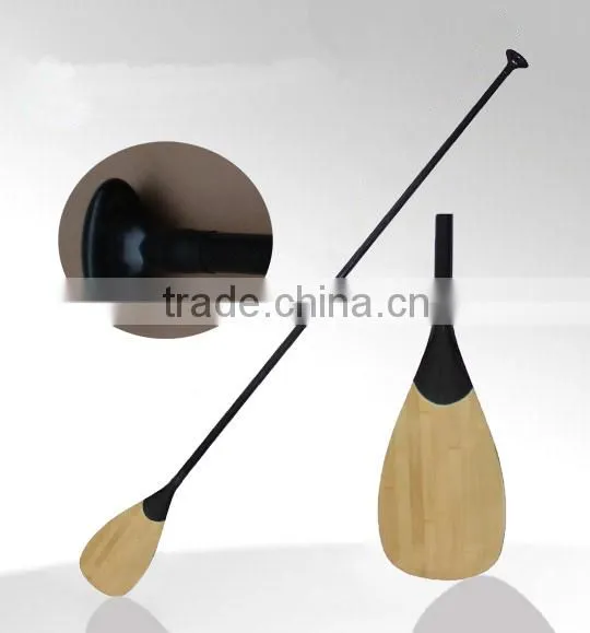 Carbon Fiber SUP Adjustable Length Wood Blade Paddle photo-4